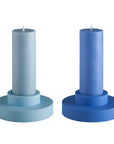 sky + kingfisher | escc medium pillar candle | soy - blend unscented candles - porter green | style + sustainability