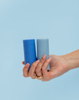 sky + kingfisher | escc small pillar candle | soy - blend unscented candles - porter green | style + sustainability