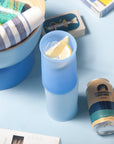 sky + kingfisher | stegg | silicone unbreakable highball glasses - porter green | style + sustainability