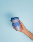 sky + kingfisher | urbb | biodegradable bamboo coffee cup - porter green | style + sustainability