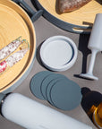 smoke + storm | ciss | unbreakable silicone coasters - porter green | style + sustainability