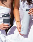 smoke + storm | driss | insulated stainless steel water bottle - porter green | style + sustainability