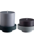 smoke + storm | escc large pillar candle | soy - blend unscented candles - porter green | style + sustainability