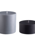 smoke + storm | escc large pillar candle | soy - blend unscented candles - porter green | style + sustainability