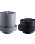 smoke + storm | escc large pillar candle | soy - blend unscented candles - porter green | style + sustainability