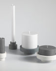 smoke + storm | escc large pillar candle | soy - blend unscented candles - porter green | style + sustainability
