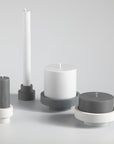 smoke + storm | escc large pillar candle | soy - blend unscented candles - porter green | style + sustainability