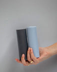 smoke + storm | escc medium pillar candle | soy - blend unscented candles - porter green | style + sustainability