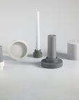 smoke + storm | escc medium pillar candle | soy - blend unscented candles - porter green | style + sustainability