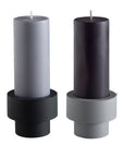 smoke + storm | escc small pillar candle | soy - blend unscented candles - porter green | style + sustainability