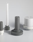 smoke + storm | escc small pillar candle | soy - blend unscented candles - porter green | style + sustainability