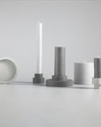 smoke + storm | escc small pillar candle | soy - blend unscented candles - porter green | style + sustainability