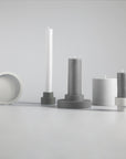 smoke + storm | escc small pillar candle | soy - blend unscented candles - porter green | style + sustainability