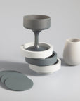 Smoke + Storm | Flipp large | Silicone Unbreakable Candle Holder Set - porter green | style + sustainability