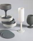 smoke + storm | seff | silicone unbreakable champagne flute - porter green | style + sustainability