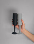 smoke + storm | seff | silicone unbreakable champagne flute - porter green | style + sustainability