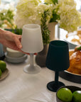 smoke + storm | swepp | silicone unbreakable wine glasses - porter green | style + sustainability