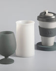 smoke + storm | urbb | biodegradable bamboo coffee cup - porter green | style + sustainability