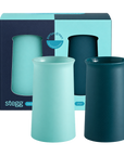 mist + ink | stegg | silicone unbreakable highball glasses - porter green | style + sustainability
