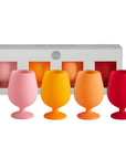 sunset | stemm | silicone unbreakable wine glasses - porter green | style + sustainability