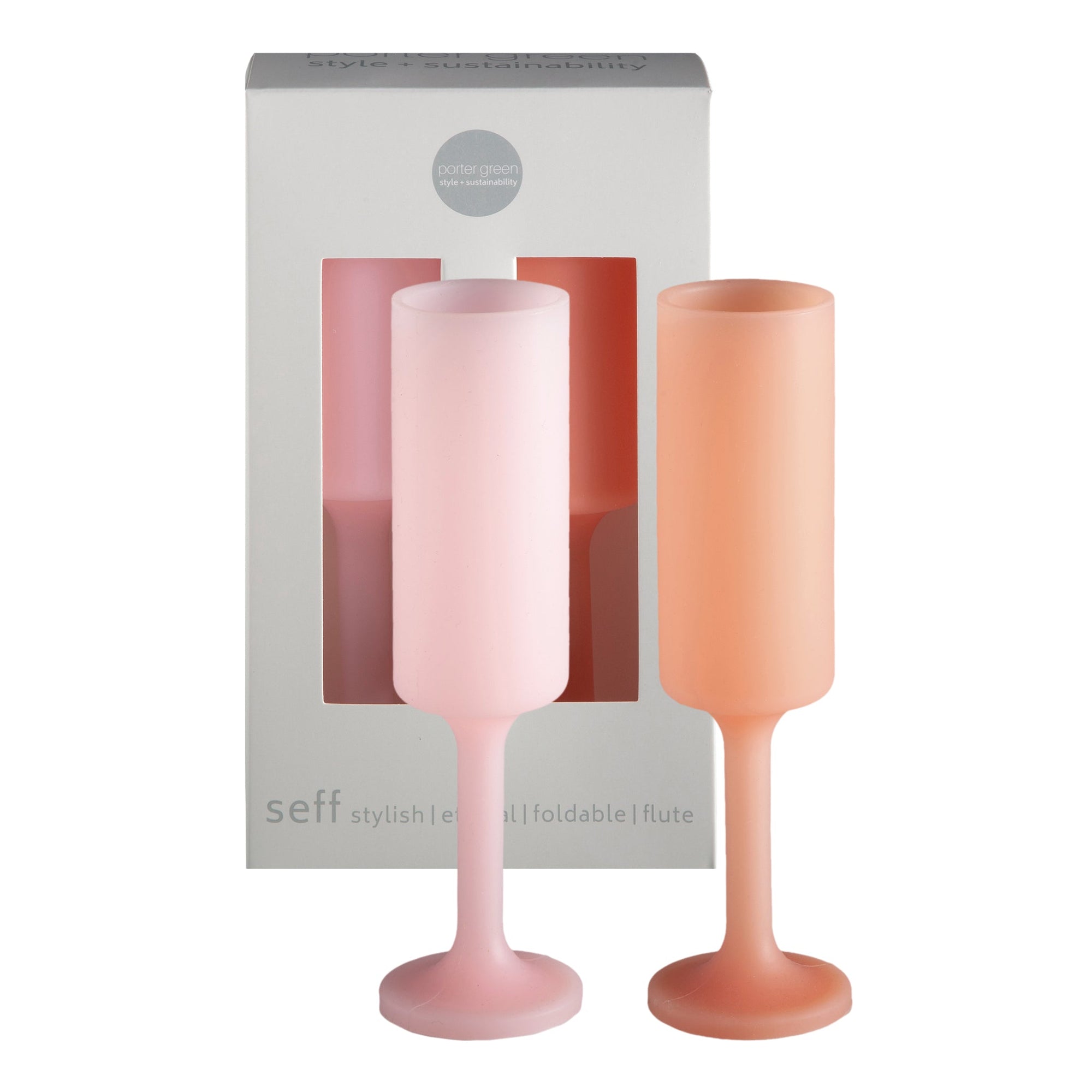 peach + petal | seff | unbreakable silicone champagne flute | porter green, champagne flutes, unbreakable champagne flutes, champagne flute glasses, coloured champagne glasses, champagne flutes australia