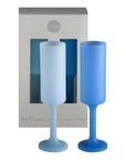 sky + kingfisher | seff | unbreakable silicone champagne flute | porter green, champagne flutes, unbreakable champagne flutes, champagne flute glasses, coloured champagne glasses, champagne flutes australia