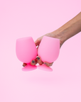 rose | stemm | silicone unbreakable wine glasses - porter green | style + sustainability