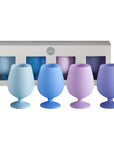bleuet | stemm | silicone unbreakable wine glasses - porter green | style + sustainability