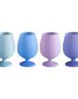 bleuet | stemm | silicone unbreakable wine glasses - porter green | style + sustainability