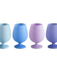 bleuet | stemm | silicone unbreakable wine glasses - porter green | style + sustainability