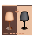 latte + donkey | swepp | silicone unbreakable wine glasses - porter green | style + sustainability