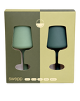 sage + olive | swepp | silicone unbreakable wine glasses - porter green | style + sustainability