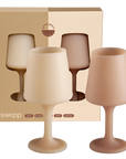 wheat + oat | swepp | silicone unbreakable wine glasses - porter green | style + sustainability