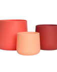 muted orange | swipp 2 | silicone unbreakable pot planter