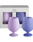 tanzanite + amethyst | stemm | silicone unbreakable wine glasses - porter green | style + sustainability