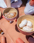 terra + peach | bebb | biodegradable bamboo bowls - porter green | style + sustainability