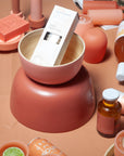 terra + peach | bebb | biodegradable bamboo bowls - porter green | style + sustainability