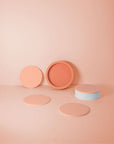 terra + peach | ciss | unbreakable silicone coasters - porter green | style + sustainability