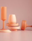 terra + peach | ciss | unbreakable silicone coasters - porter green | style + sustainability