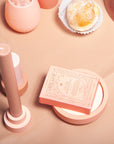 terra + peach | ciss | unbreakable silicone coasters - porter green | style + sustainability