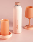 terra + peach | driss | insulated stainless steel water bottle - porter green | style + sustainability