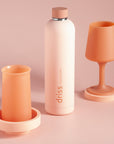 terra + peach | driss | insulated stainless steel water bottle - porter green | style + sustainability