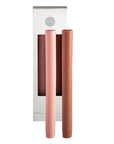 terra + peach | escc dinner candle | soy - blend unscented candles - porter green | style + sustainability