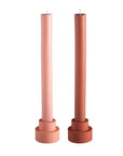 terra + peach | escc dinner candle | soy - blend unscented candles - porter green | style + sustainability