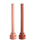 terra + peach | escc dinner candle | soy - blend unscented candles - porter green | style + sustainability