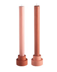 terra + peach | escc dinner candle | soy - blend unscented candles - porter green | style + sustainability