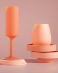Terra + Peach | Flipp large | Silicone Unbreakable Candle Holder Set - porter green | style + sustainability