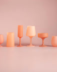 terra + peach | stegg | silicone unbreakable highball glasses - porter green | style + sustainability