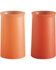 terra + peach | stegg | silicone unbreakable highball glasses - porter green | style + sustainability