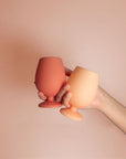 terra + peach | stemm | silicone unbreakable wine glasses - porter green | style + sustainability